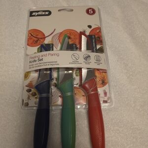 Zyliss Peeling and Paring Knife Set - Red, Green, Blue